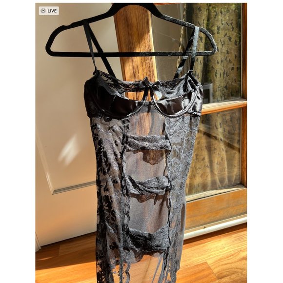 Sexy Underwire Stretch Lace Slip Set, Size S - Picture 3 of 7